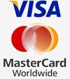We gladly accept Visa and Mastercard.